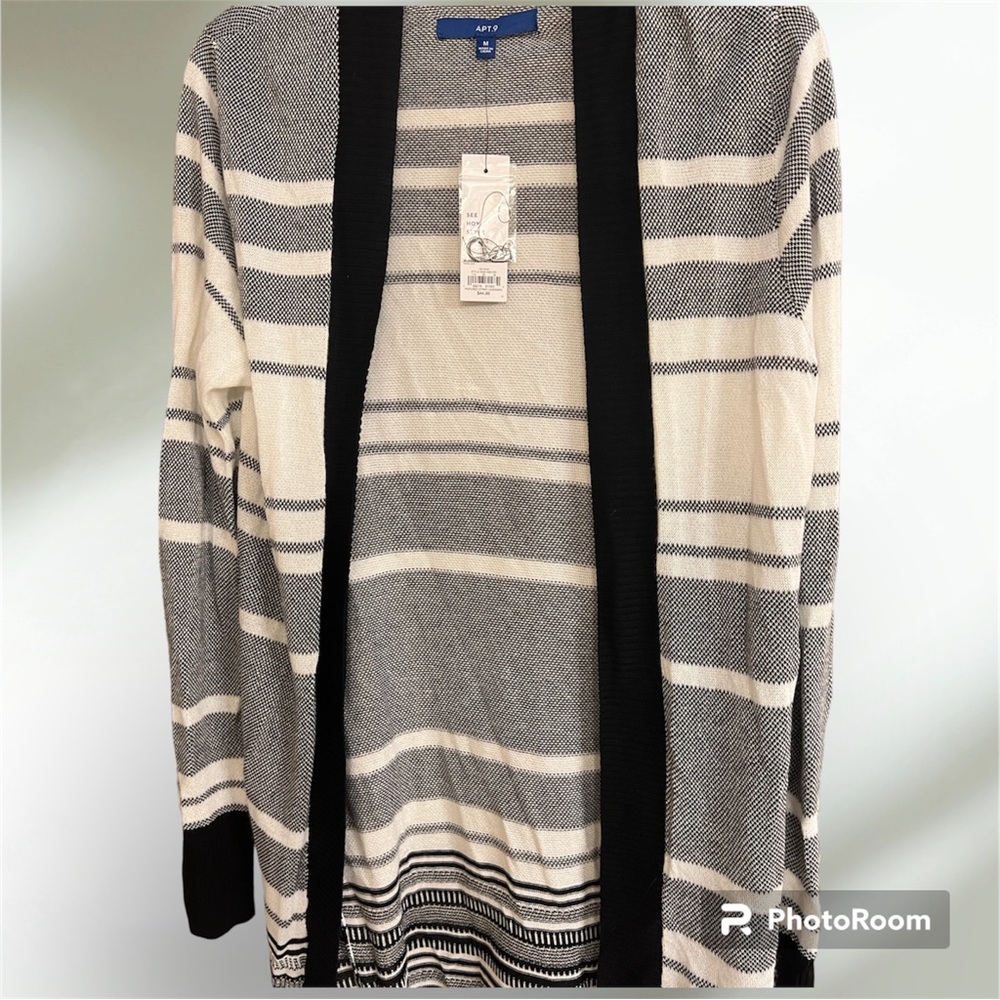 NWT Striped Cardigan Apt. 9 Size Medium